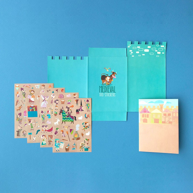 <p>100 medieval stickers</p>